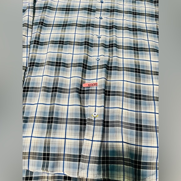 Robert Talbott Classic Blue Plaid Button Down Long Sleeve Shirt size XXL - Picture 3 of 10